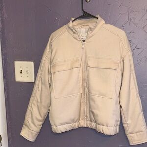a new day Beige Zip-Up Jacket